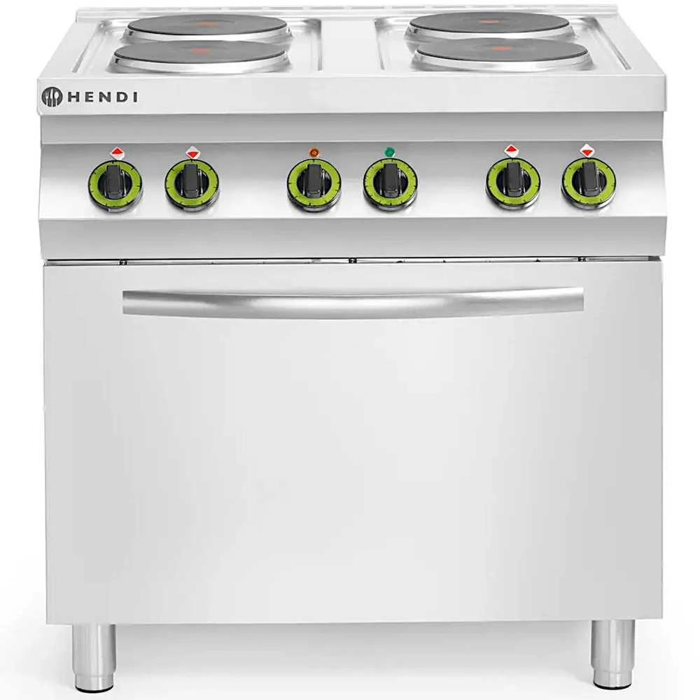 Elektrinė viryklė 4 lėkštės su konvekcine orkaite GN1/1 Kitchen Line - Hendi 225936