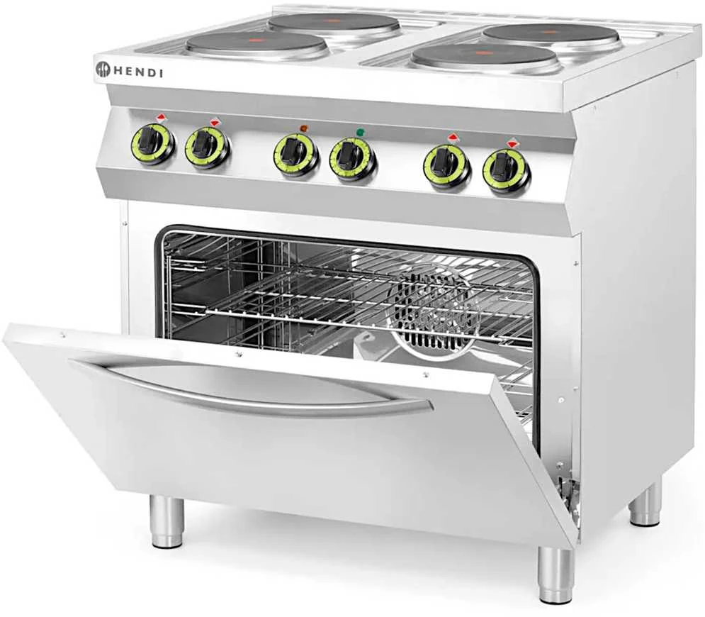 Elektrinė viryklė 4 lėkštės su konvekcine orkaite GN1/1 Kitchen Line - Hendi 225936
