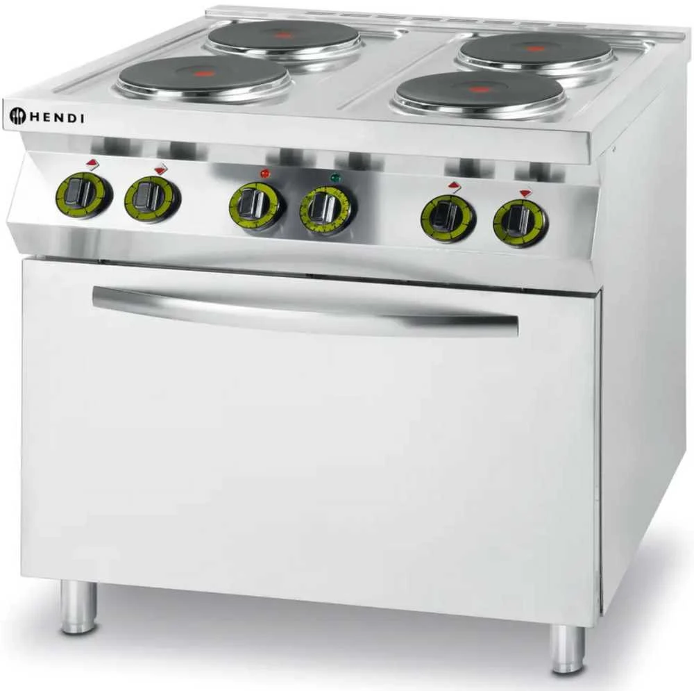 Elektrinė viryklė 4 lėkštės su konvekcine orkaite GN1/1 Kitchen Line - Hendi 225936