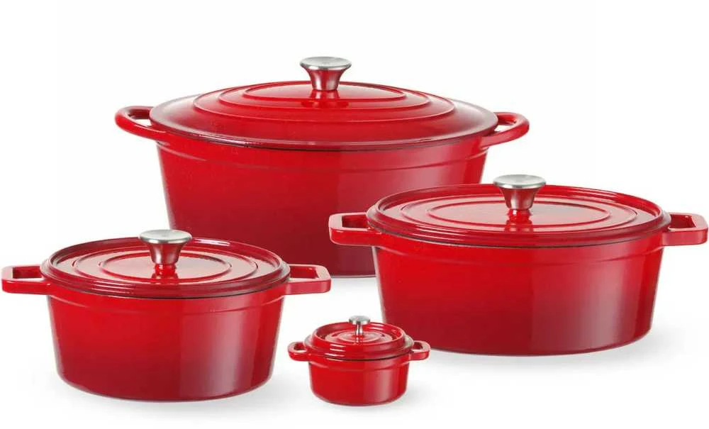 Puodas żeliwny emaliowany 0.27 l raudona - Hendi 626856