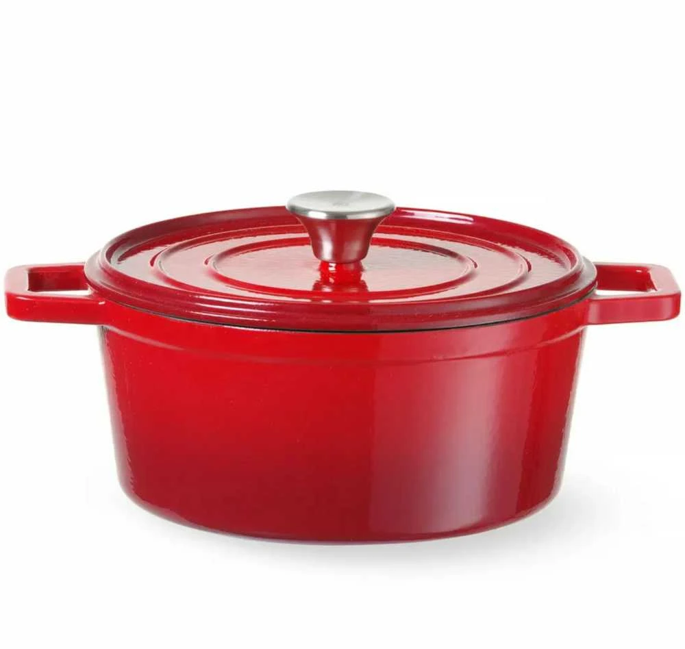 Puodas żeliwny emaliowany 3.7 l raudona - Hendi 626832