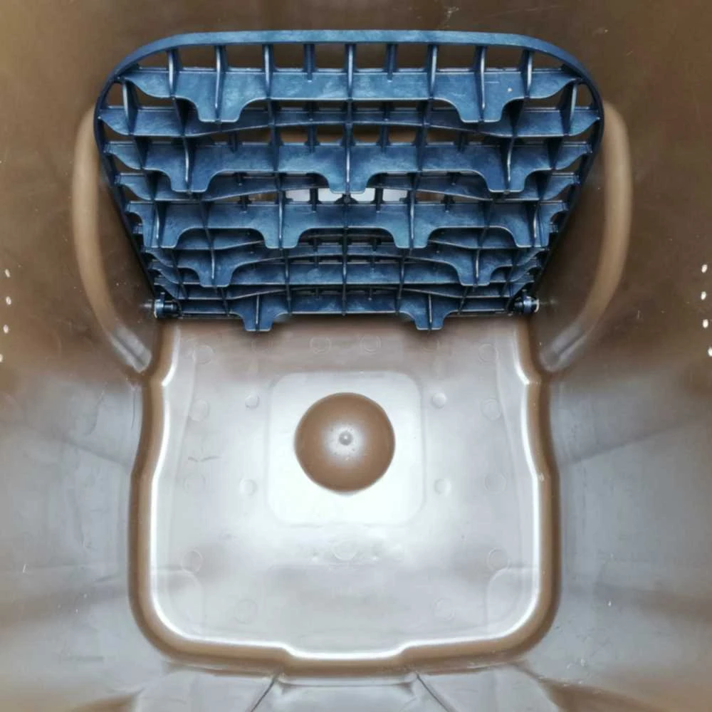 Europlast Austria BIO šiukšliadėžės konteineris dvigubu dugnu, rudas, 240L BIO + GRID
