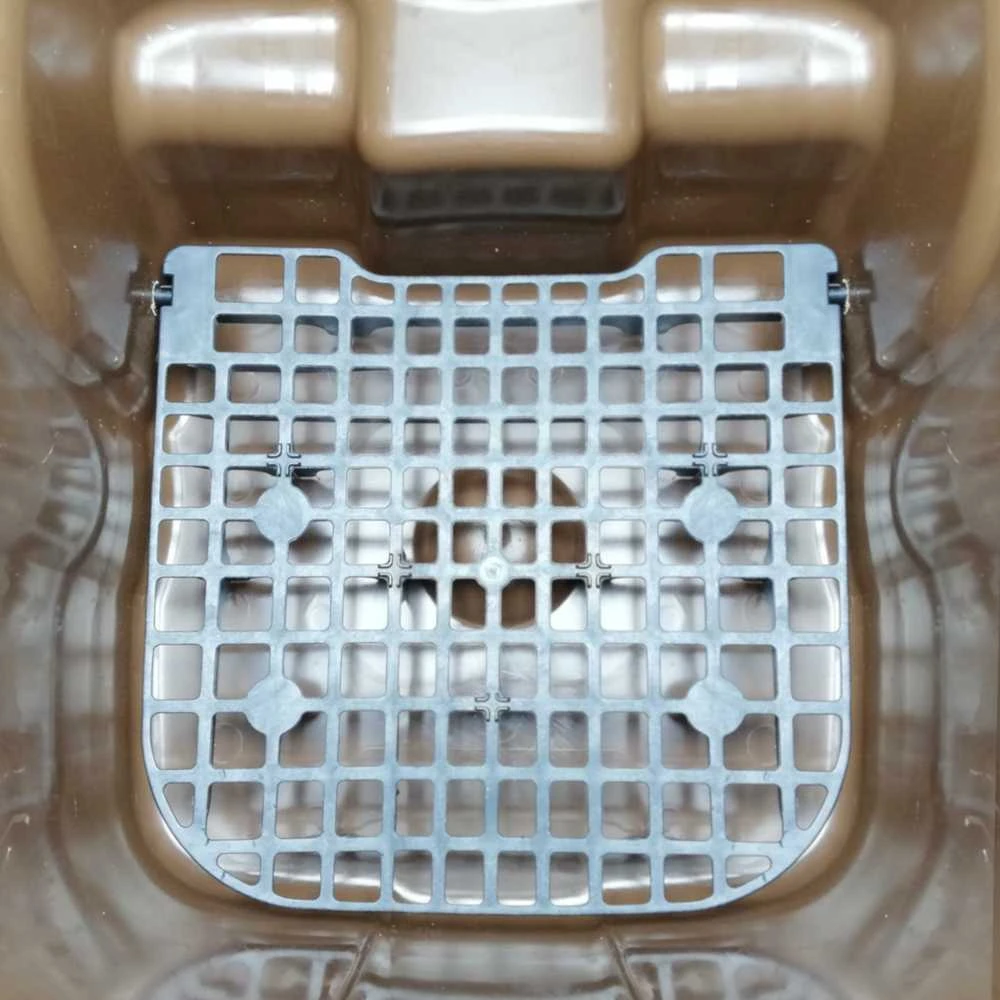 Europlast Austria BIO šiukšliadėžės konteineris dvigubu dugnu, rudas, 240L BIO + GRID