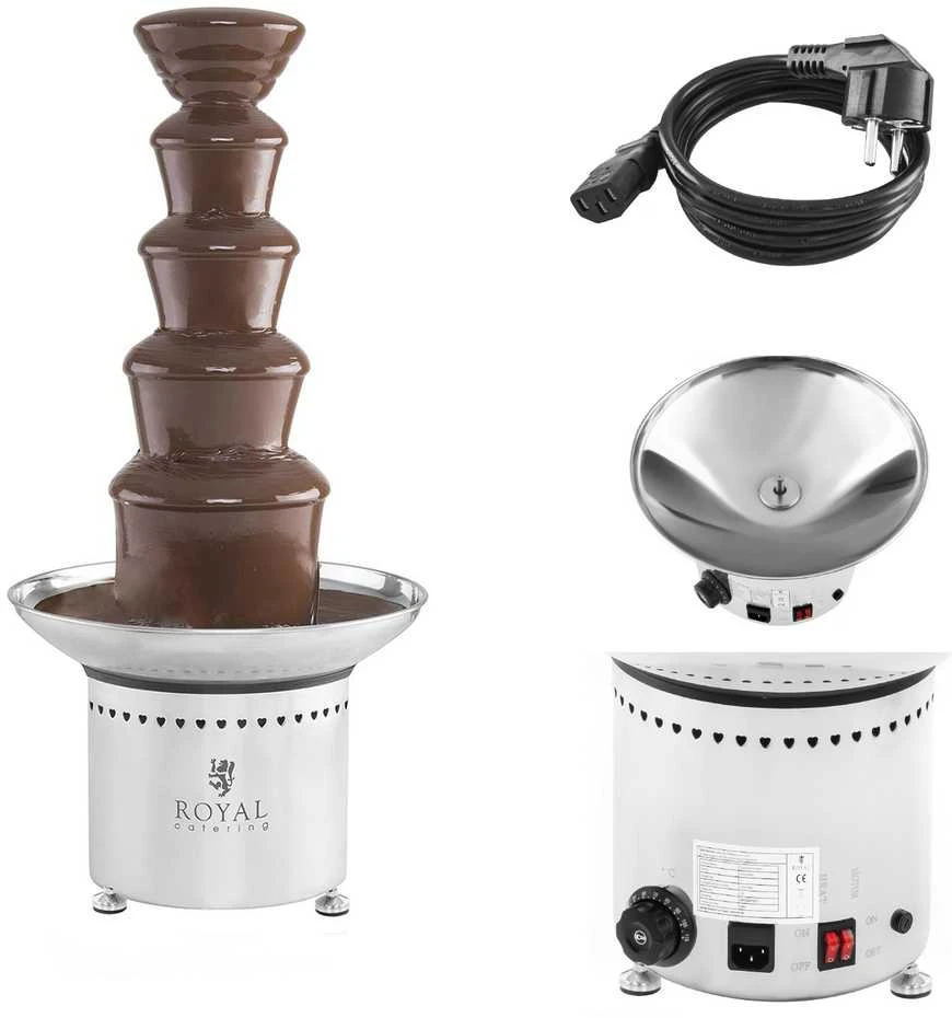 Šokoladinis fontanas šokoladui 5 pakopų 6kg Royal Catering RCCF-65W4