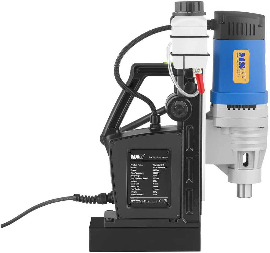 Grąžtas Magnetinis šlifuoklis su magnetiniu pagrindu 1300W MSW-MD32-ECO