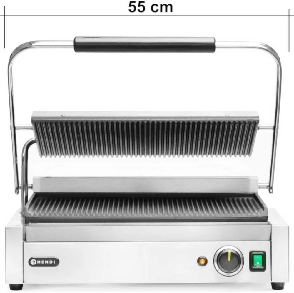 Elektrinis grilius kontaktowy XL Pianini 548 x 415 mm 2700 W - Hendi 263624