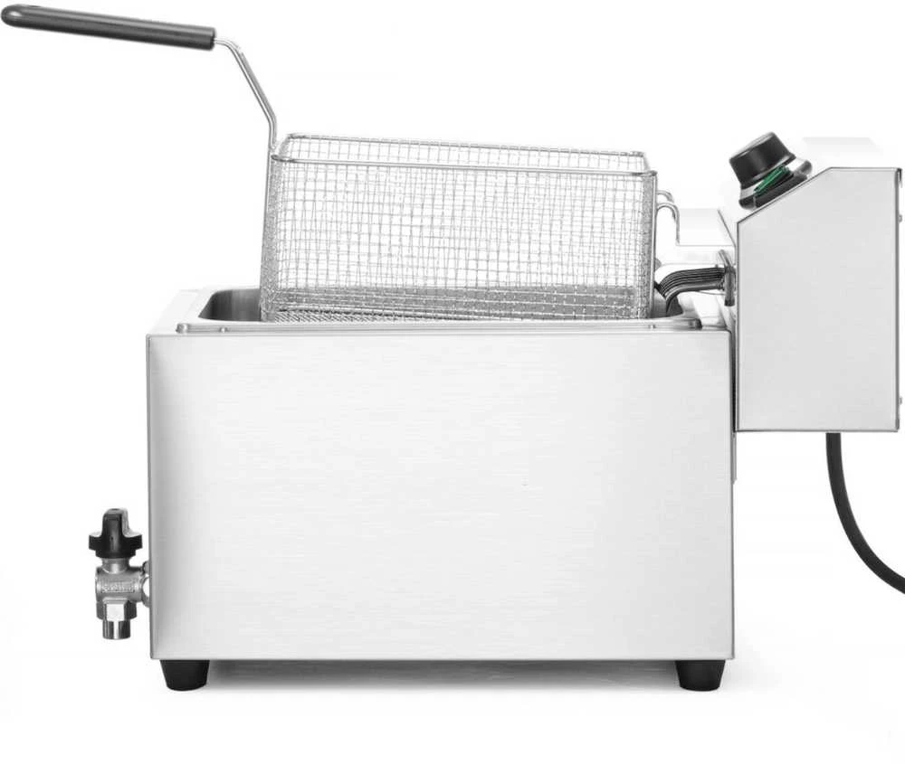 Reguliuojama elektrinė gruzdintuvė su išleidimo čiaupu 400 V 66000 W 10 l - Hendi 209424