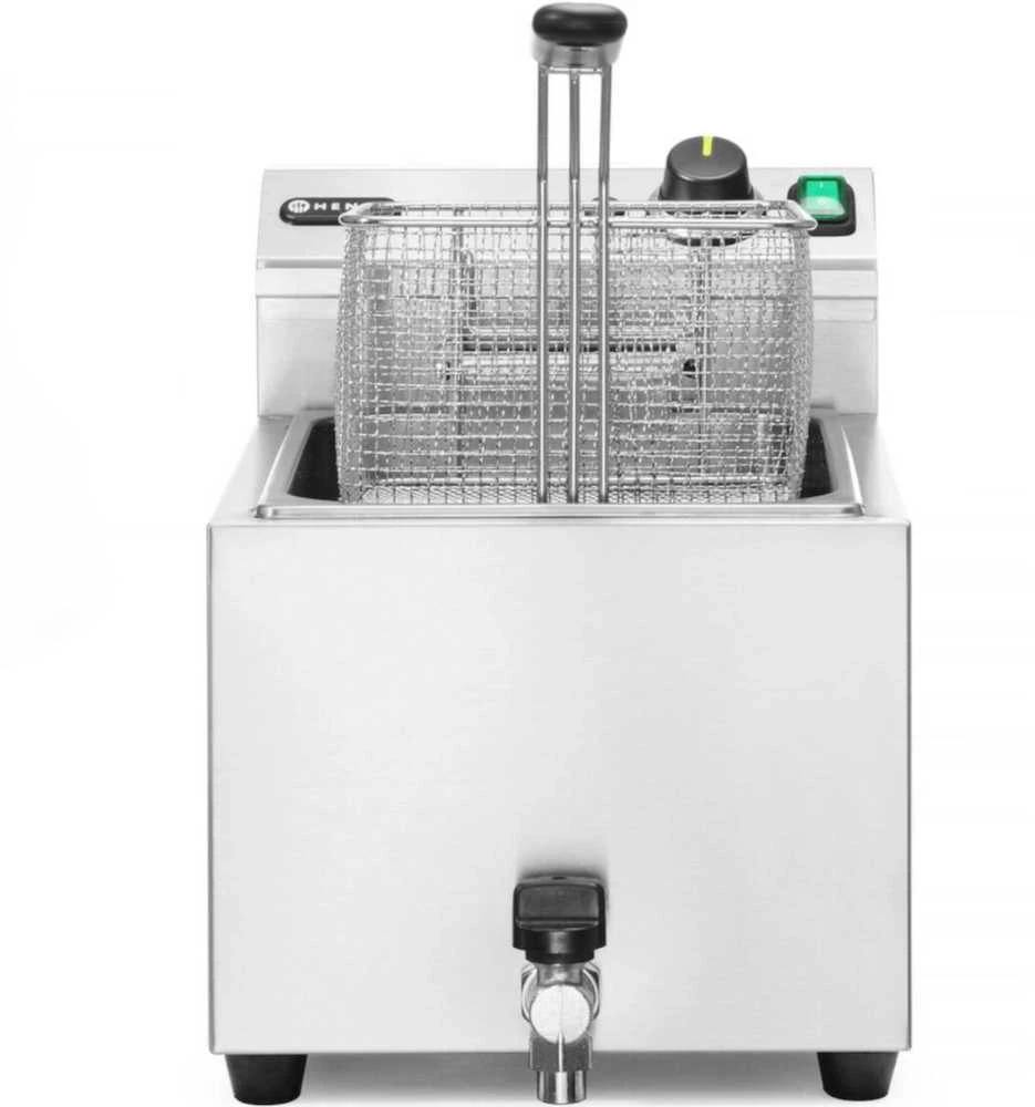 Reguliuojama elektrinė gruzdintuvė su išleidimo čiaupu 400 V 66000 W 10 l - Hendi 209424