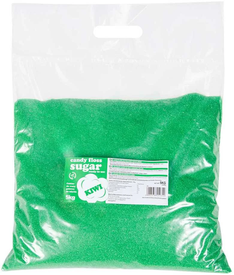 Gsg24 Spalvotas žalias cukraus vata su kivių skoniu 5kg