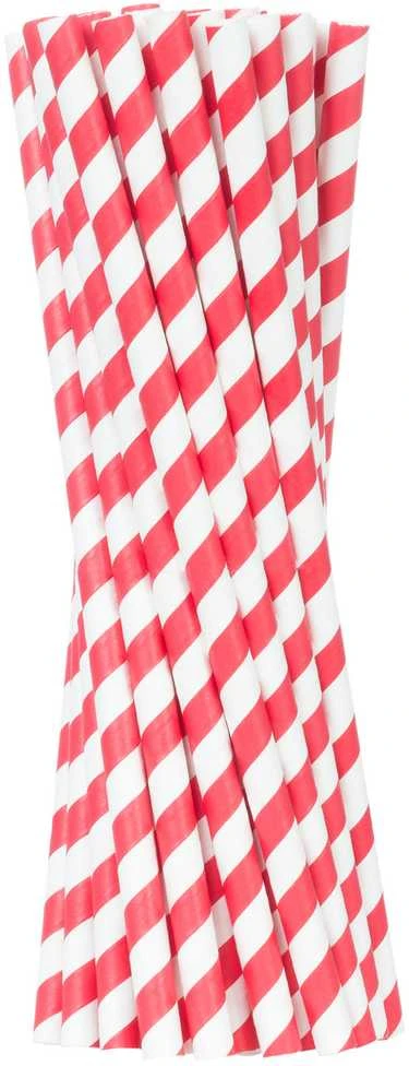Gsg24 Popieriniai cukraus vatos lazdelės 6/270mm - baltos ir raudonos 500 vnt.
