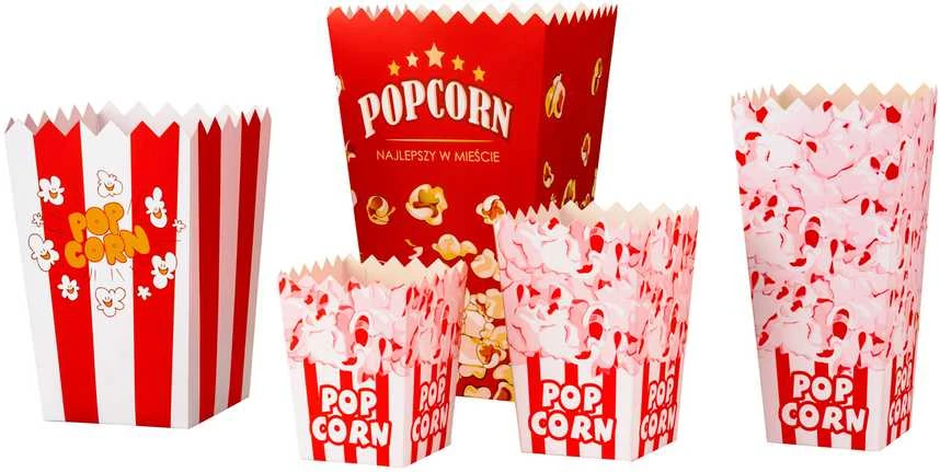 Gsg24 Kartoninė dėžutė PopCorn 7x14,5x9cm MEDIUM 0,75L 100 vnt.
