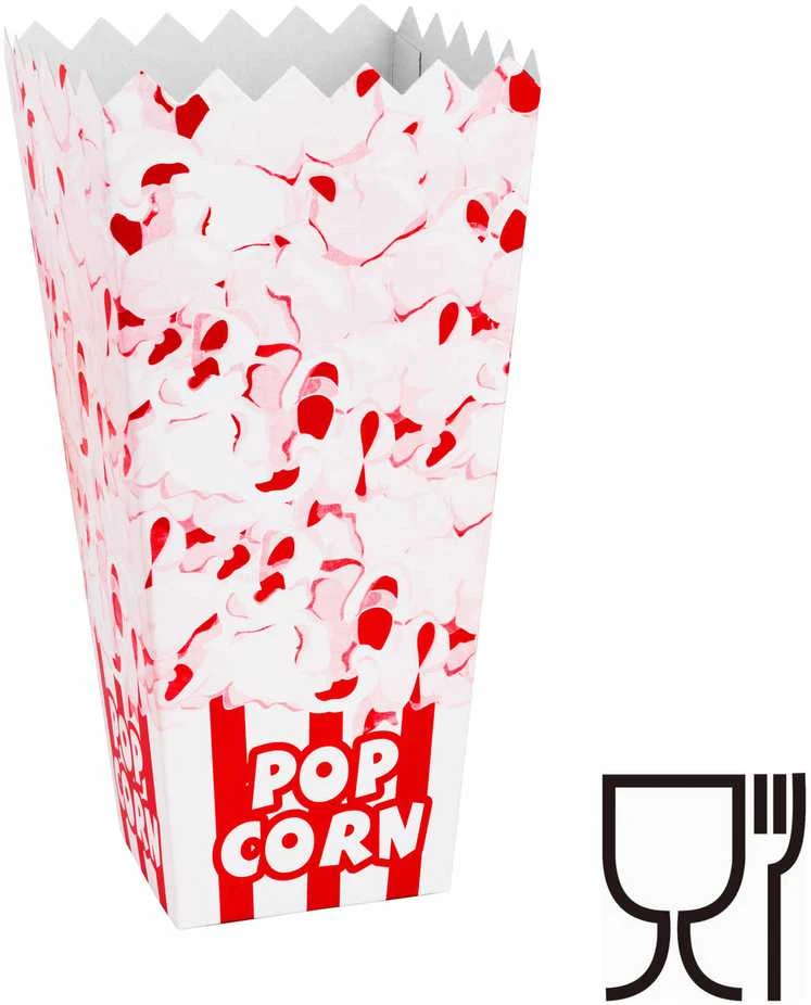 Gsg24 Kartoninė dėžutė PopCorn 7x22x10,5cm DIDELIS 1,7L 100 vnt.