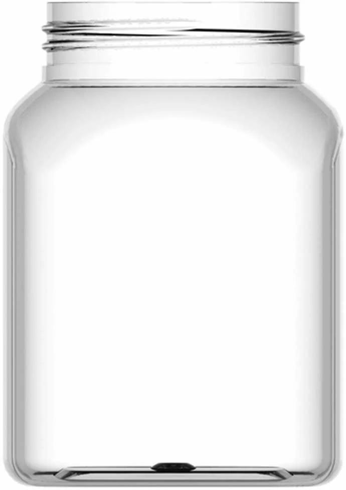 Gsg24 Kvadratinis stiklainis su dangteliu, sriegis 63/485, skaidrus, 500ml
