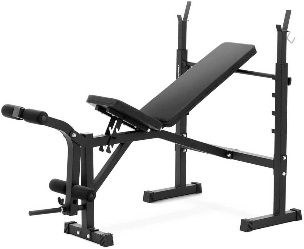 Gymrex treniruočių suoliukas su kojų atrama