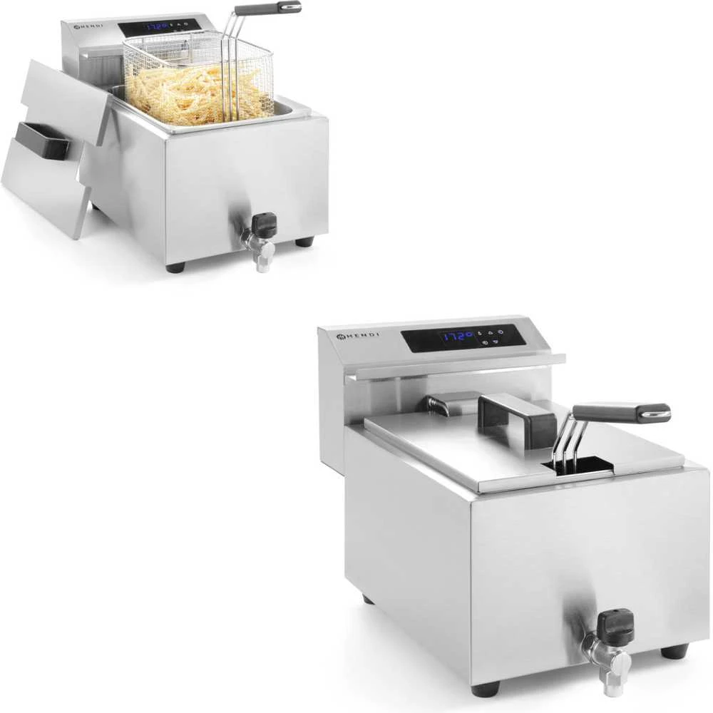 Hendi Mastercook skaitmeninė skydinė gruzdintuvė su čiaupu 8L 3500W
