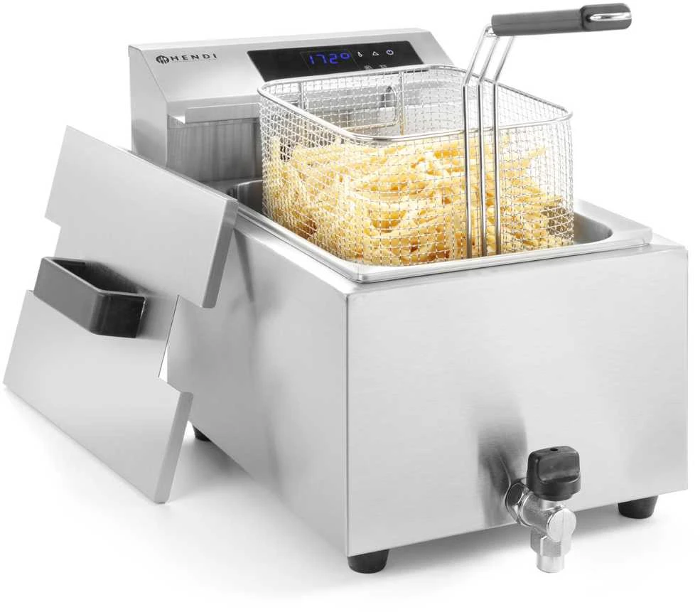 Hendi Mastercook skaitmeninė skydinė gruzdintuvė su čiaupu 8L 3500W