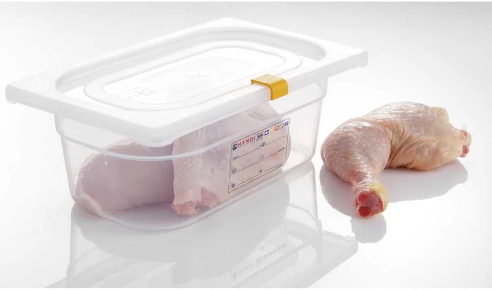 Hendi HACCP maisto konteinerių spaustukai, 12 vnt. pakuotė - geltona