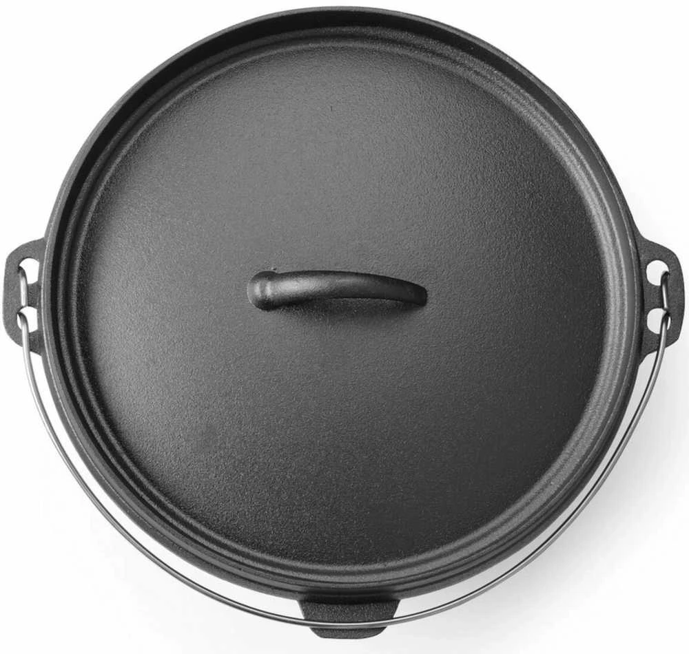 Hendi Ketaus katilas, medžioklės puodas virš ugnies sriuboms ir troškiniams. 310 x 155 mm 7,2 l