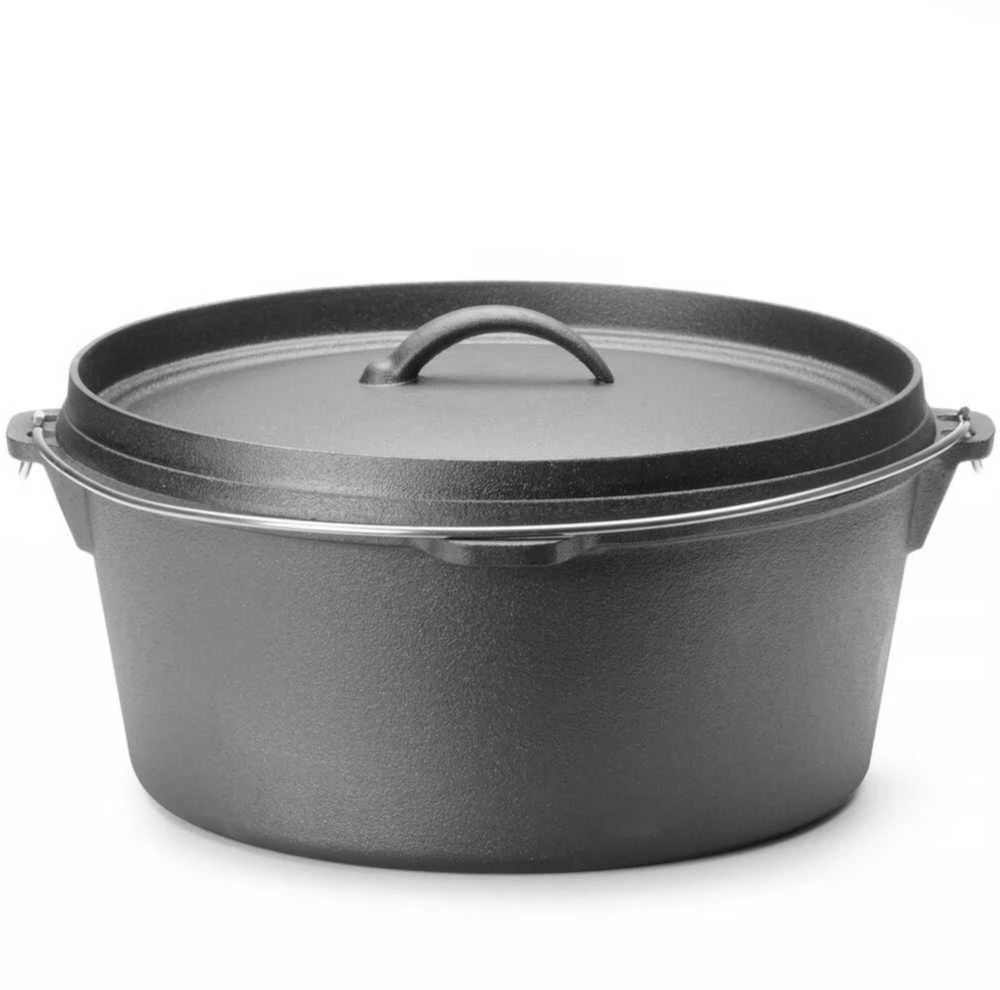 Hendi Ketaus katilas, medžioklės puodas virš ugnies sriuboms ir troškiniams. 310 x 155 mm 7,2 l