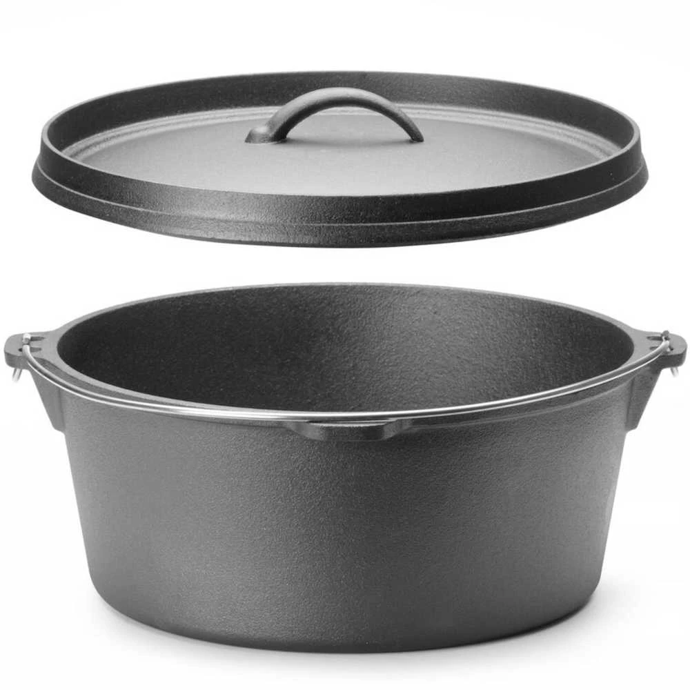 Hendi Ketaus katilas, medžioklės puodas virš ugnies sriuboms ir troškiniams. 310 x 155 mm 7,2 l
