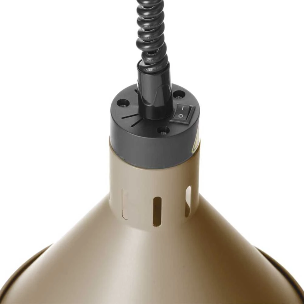Hendi Kūginė pakabinama maisto šildymo lempa, 275 mm skersmens, 250 W - smėlio spalvos