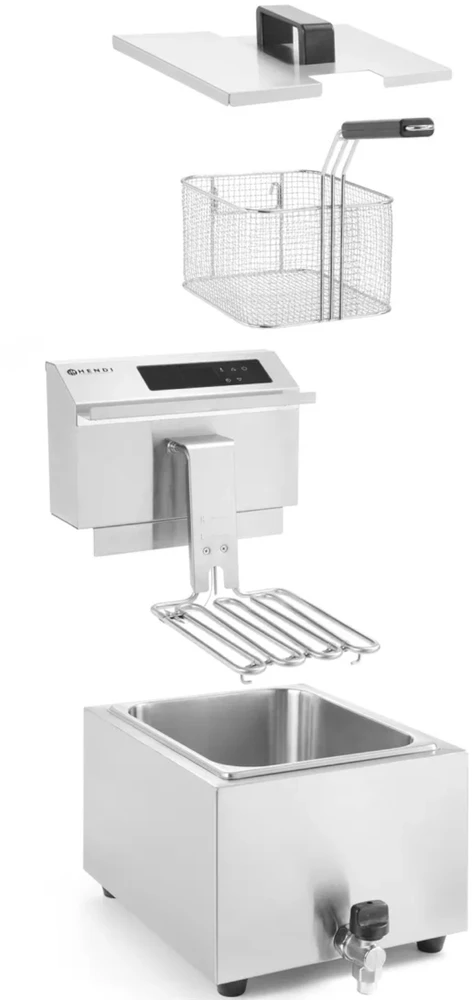 Hendi Gruzdintuvė frytkownica su panelem cyfrowym Profi Line su kranem 8L 3500W