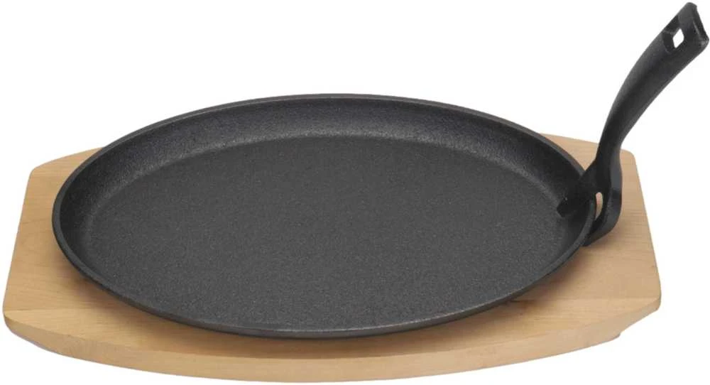 Hendi Ketaus lėkštė su mediniu pagrindu, kaitvietės rankena, 280 x 140 mm