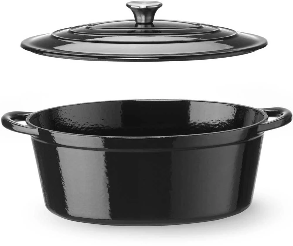 Hendi Emaliuotas ketaus puodas, ovalus, 6,88 l, 405x255x134 mm