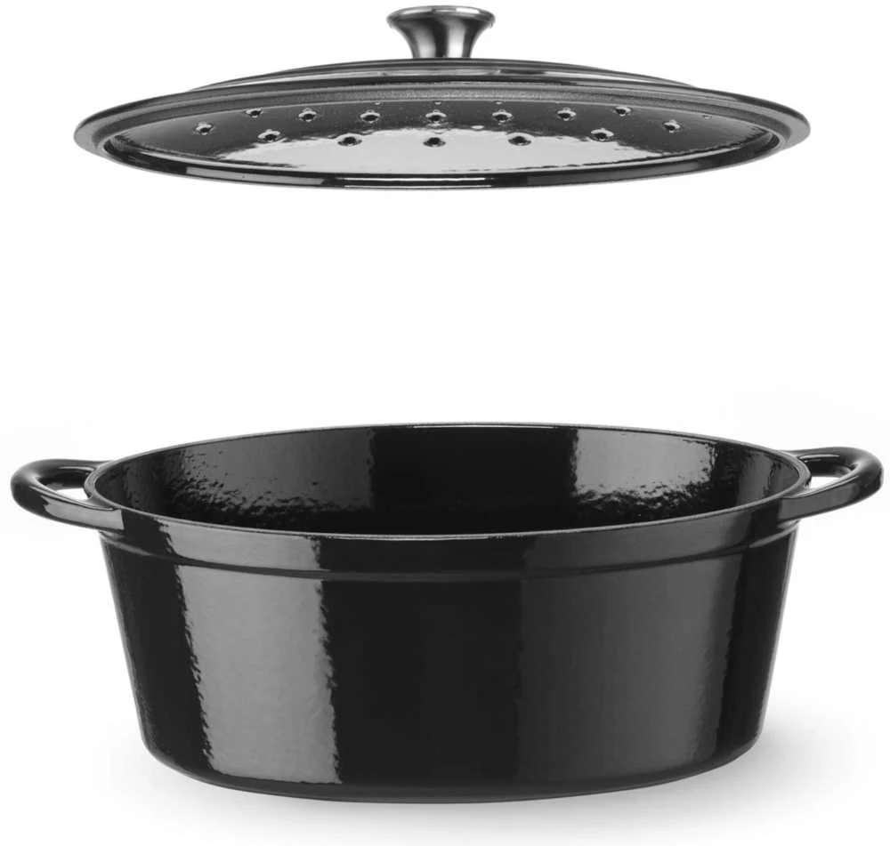 Hendi Emaliuotas ketaus puodas, ovalus, 6,88 l, 405x255x134 mm
