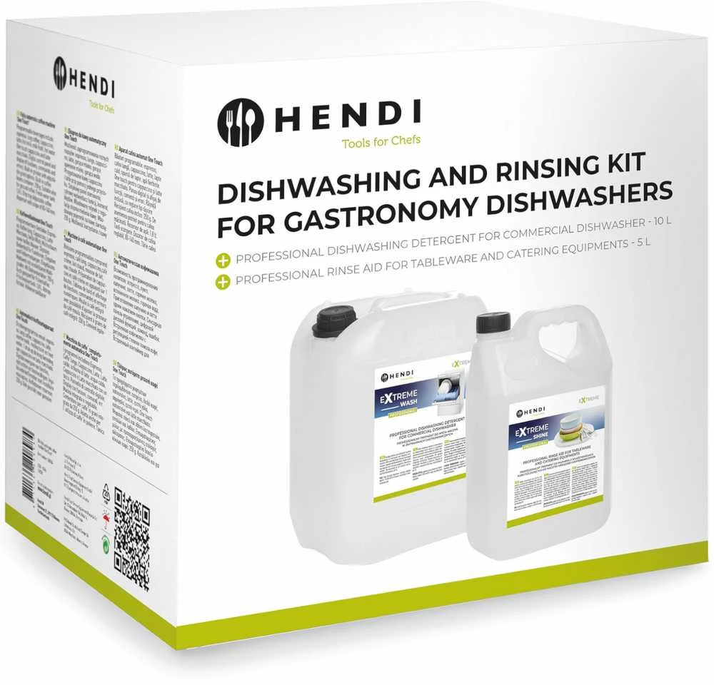 Hendi Plovimo ir skalavimo skystis viešojo maitinimo indaplovėms SET 10L + 5L