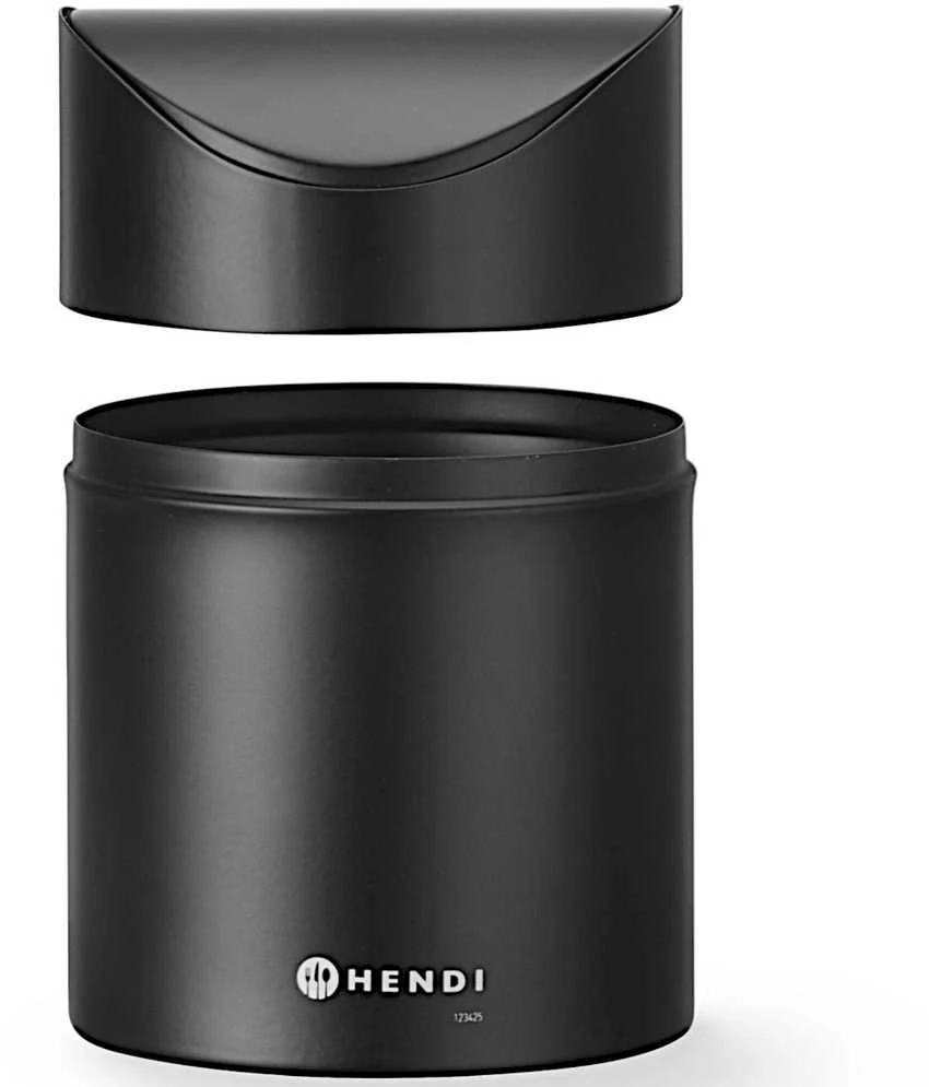 Hendi Šiukšliadėžė, stalo krepšelis su atlenkiamu dangčiu, 1,2 l - juoda