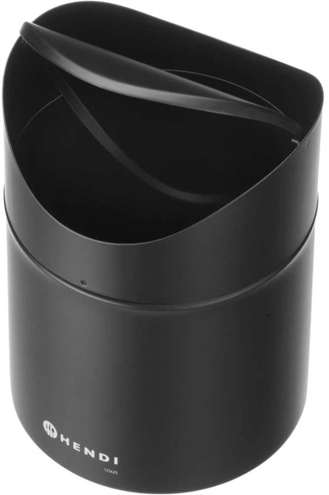 Hendi Šiukšliadėžė, stalo krepšelis su atlenkiamu dangčiu, 1,2 l - juoda
