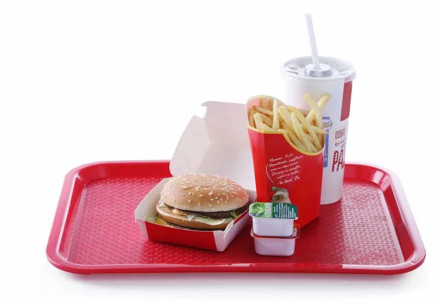 Hendi Taca su polipropylenu Fast Food 30.5x41.5cm - raudona