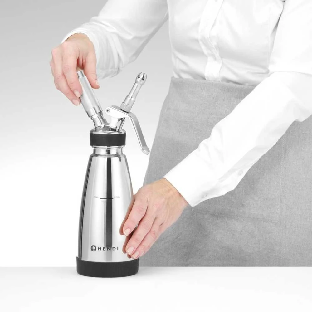 Hendi Termosifonas karštiems ir šaltiems padažams, 3 antgaliai, 0,5 l, skersmuo 95x275 mm