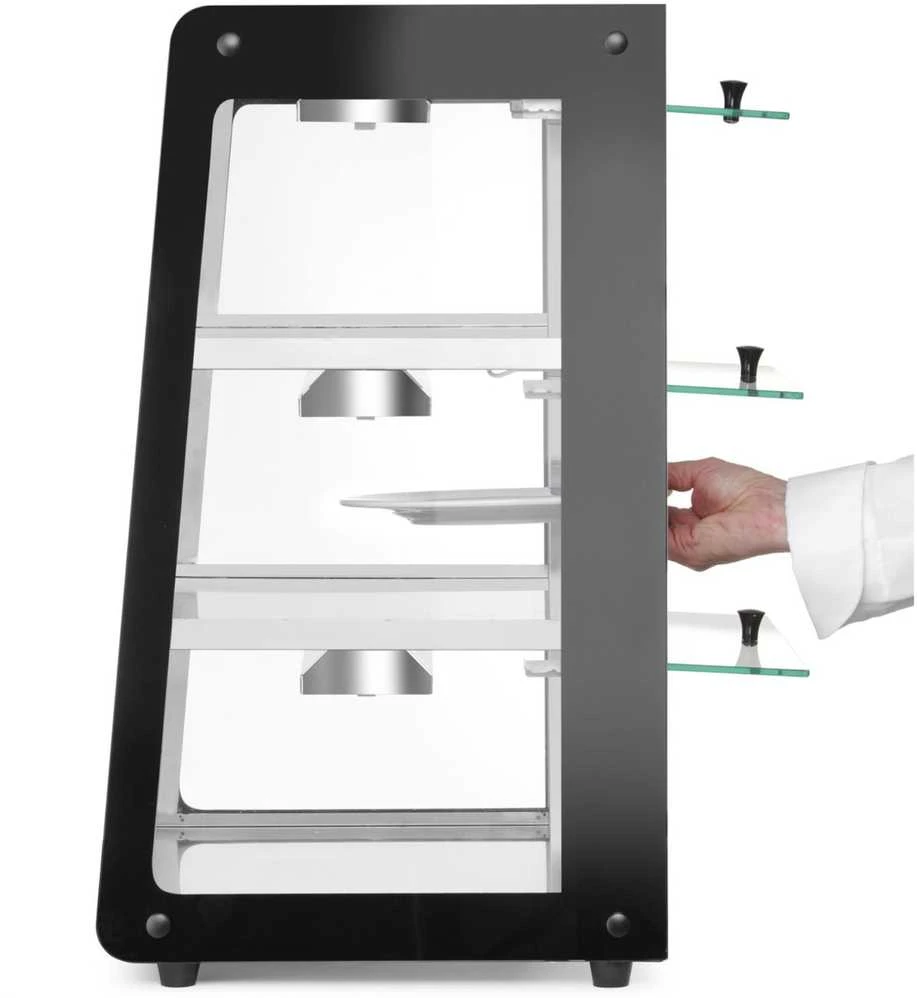 Hendi Reguliuojama šildoma vitrina, 3 lygiai, 50–70 °C, 500 W