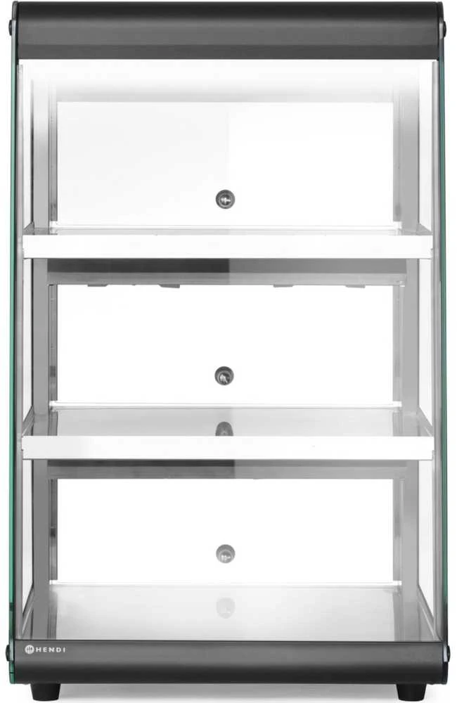 Hendi Reguliuojama šildoma vitrina, 3 lygiai, 50–70 °C, 500 W