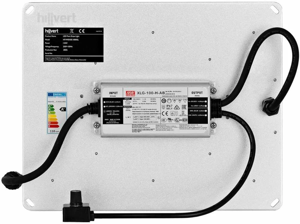 Hillvert Augalų augimo lempa viso spektro 30 x 24 cm 234 LED 110 W sidabrinė