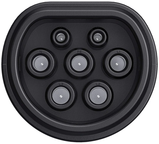Ausinės Hurtel V2L 2 tipo adapteris – „Schuko“ 3500 W su galios ekranu ir dėklu – juodas
