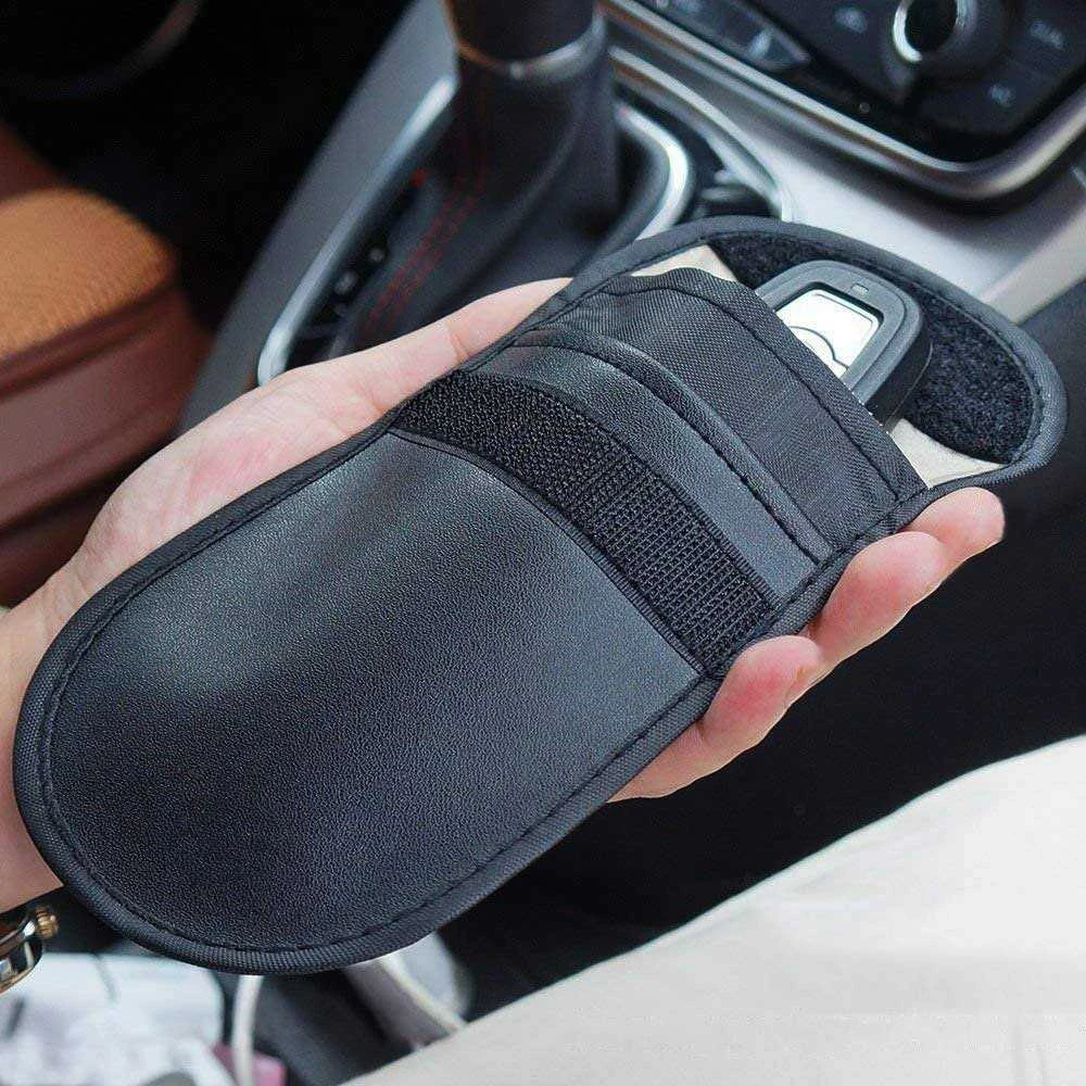 Hurtel Dėklas automobilio rakteliai nuo vagysčių Faraday narvas 14x10cm juoda