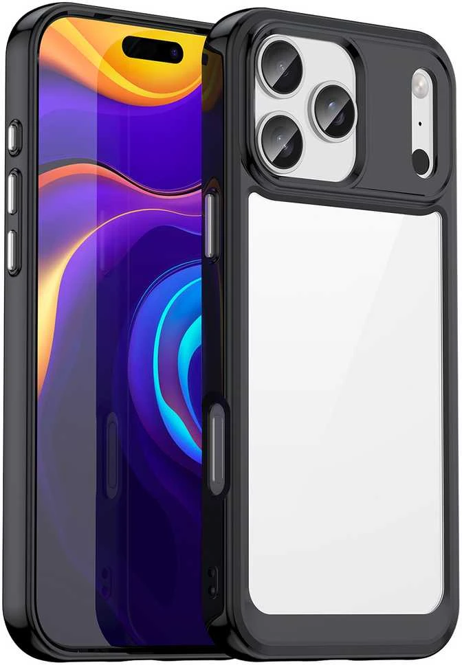 Hurtel Dėklas Outer Space skirtas Apple iPhone 17 Pro Max – juodos spalvos skaidrus