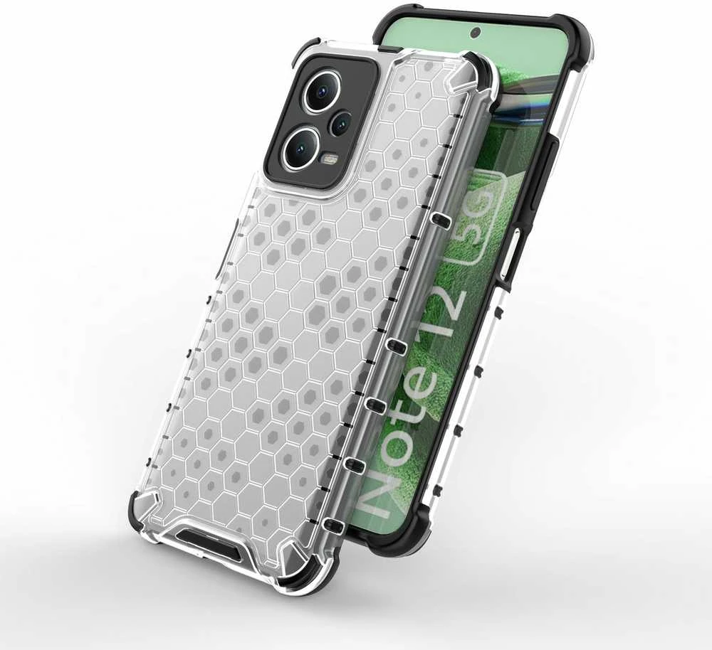 Hurtel Dėklas šarvuotas hibridinis dėklas, skirtas Xiaomi Redmi Note 12 5G / Poco X5 5G Honeycomb juoda