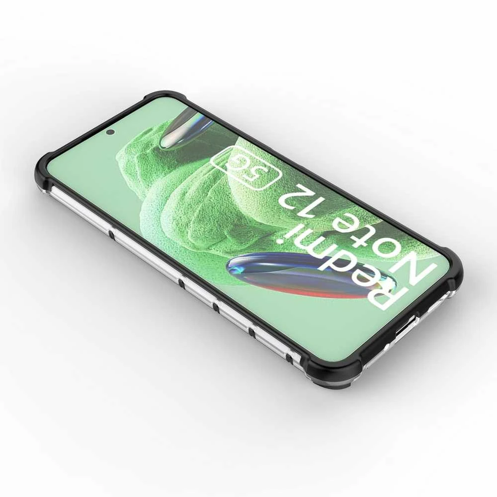 Hurtel Dėklas šarvuotas hibridinis dėklas, skirtas Xiaomi Redmi Note 12 5G / Poco X5 5G Honeycomb juoda