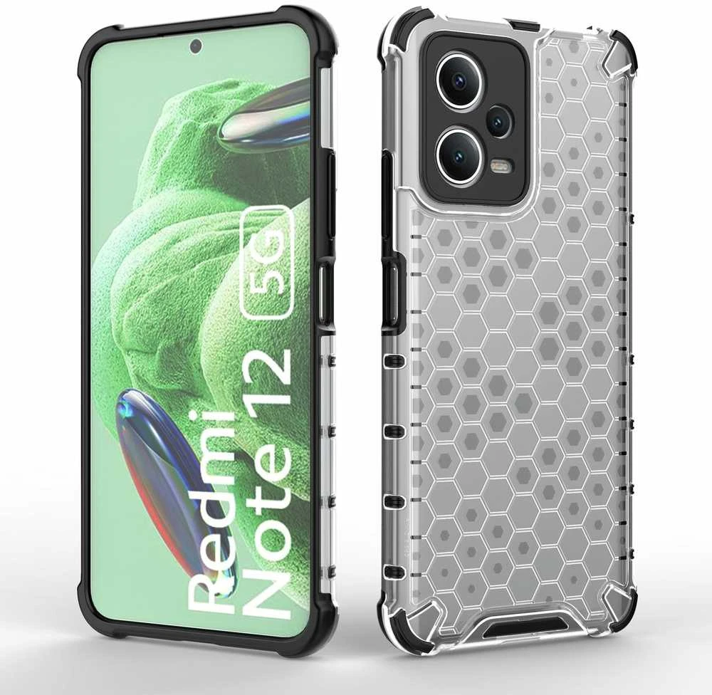 Hurtel Dėklas šarvuotas hibridinis dėklas, skirtas Xiaomi Redmi Note 12 5G / Poco X5 5G Honeycomb juoda