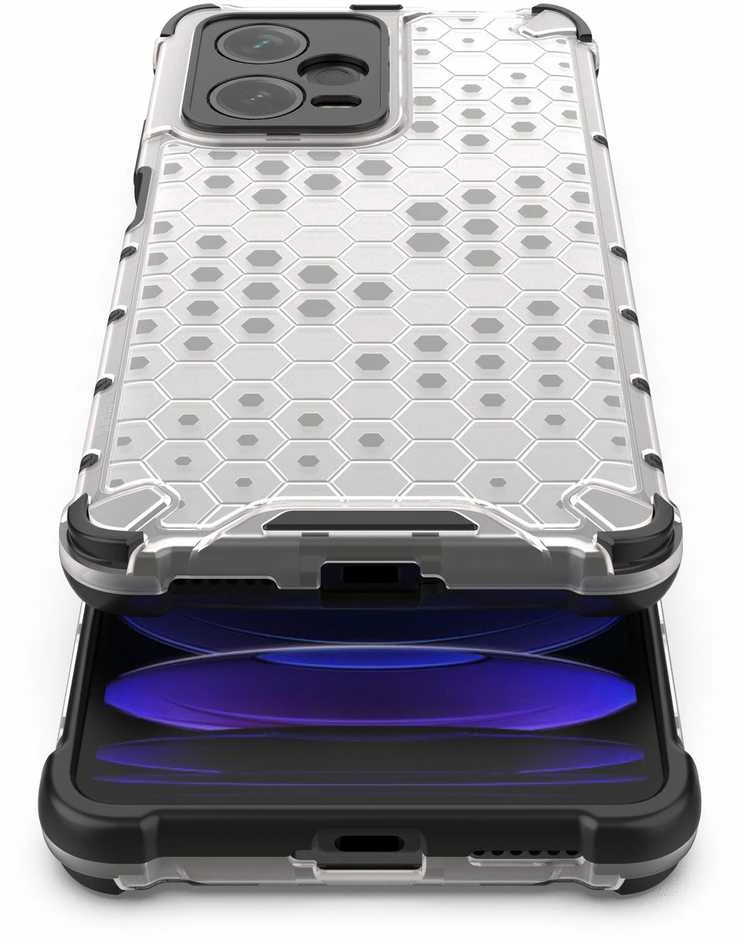 Hurtel Dėklas šarvuotas hibridinis dėklas Xiaomi Redmi Note 12 Pro+ Honeycomb juoda