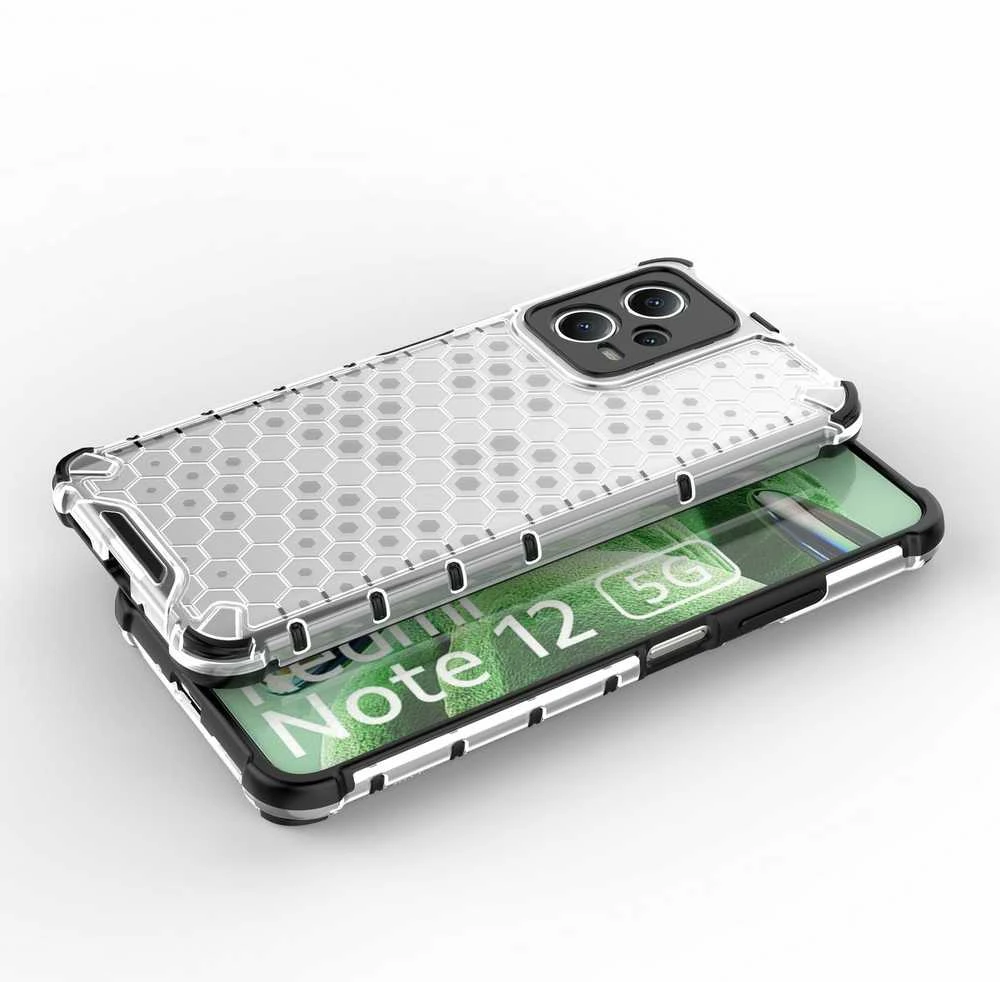 Hurtel Dėklas šarvuotas hibridinis dėklas, skirtas Xiaomi Redmi Note 12 5G / Poco X5 5G Honeycomb juoda