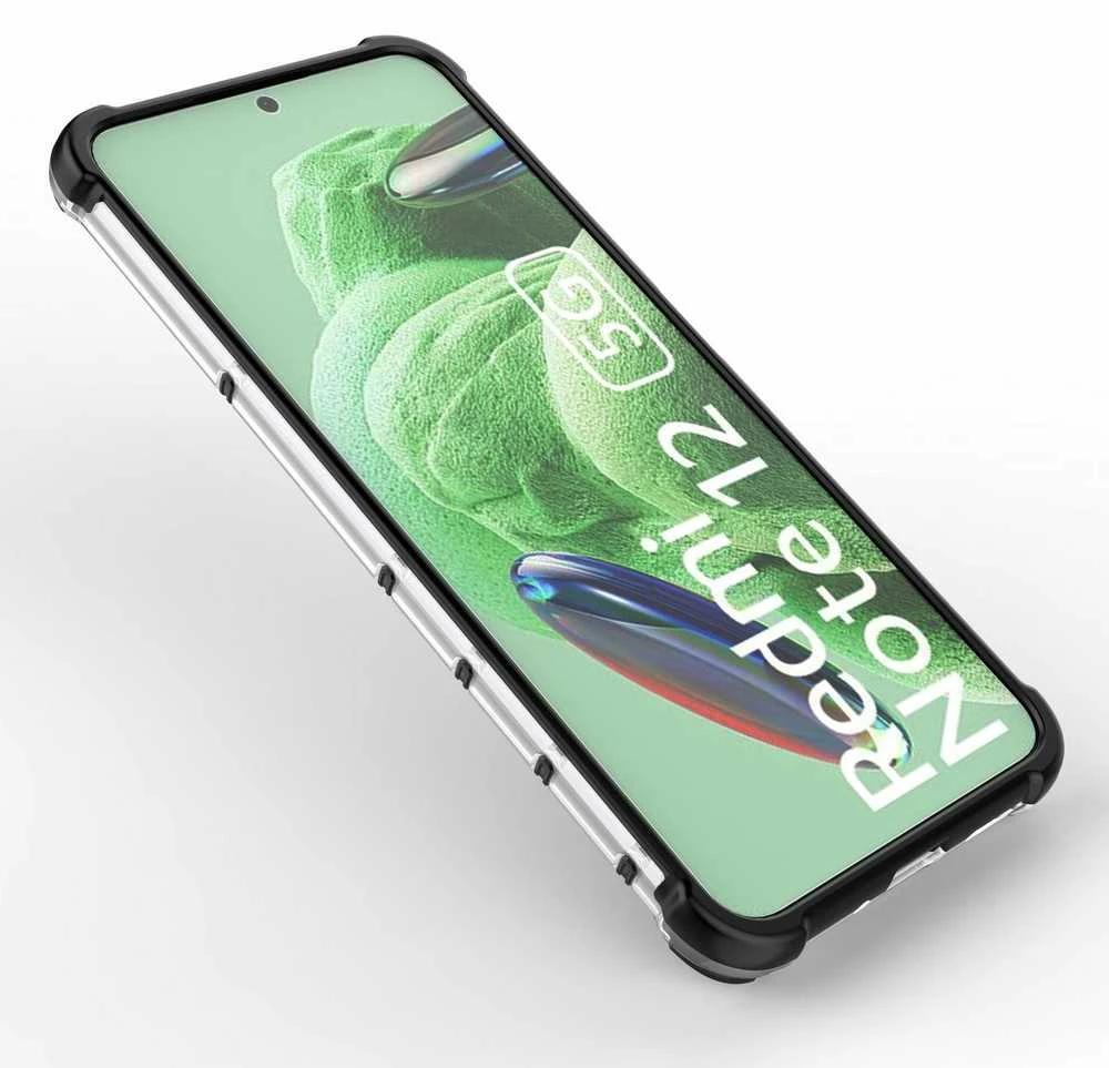 Hurtel Dėklas šarvuotas hibridinis dėklas, skirtas Xiaomi Redmi Note 12 5G / Poco X5 5G Honeycomb juoda