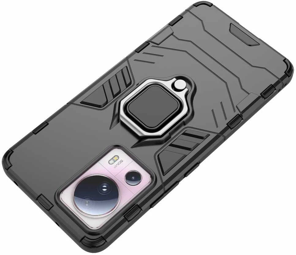 Hurtel Dėklas Armored Case for Xiaomi 13 Lite Magnetic Holder Ring Armor juoda