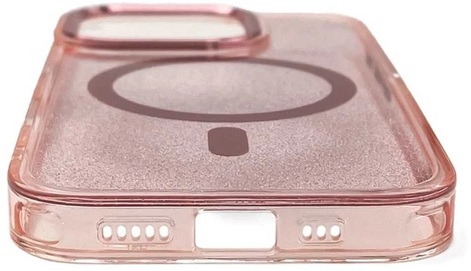 Hurtel Glitter dėklas su MagSafe skirtas Apple iPhone 16e – rožinės spalvos