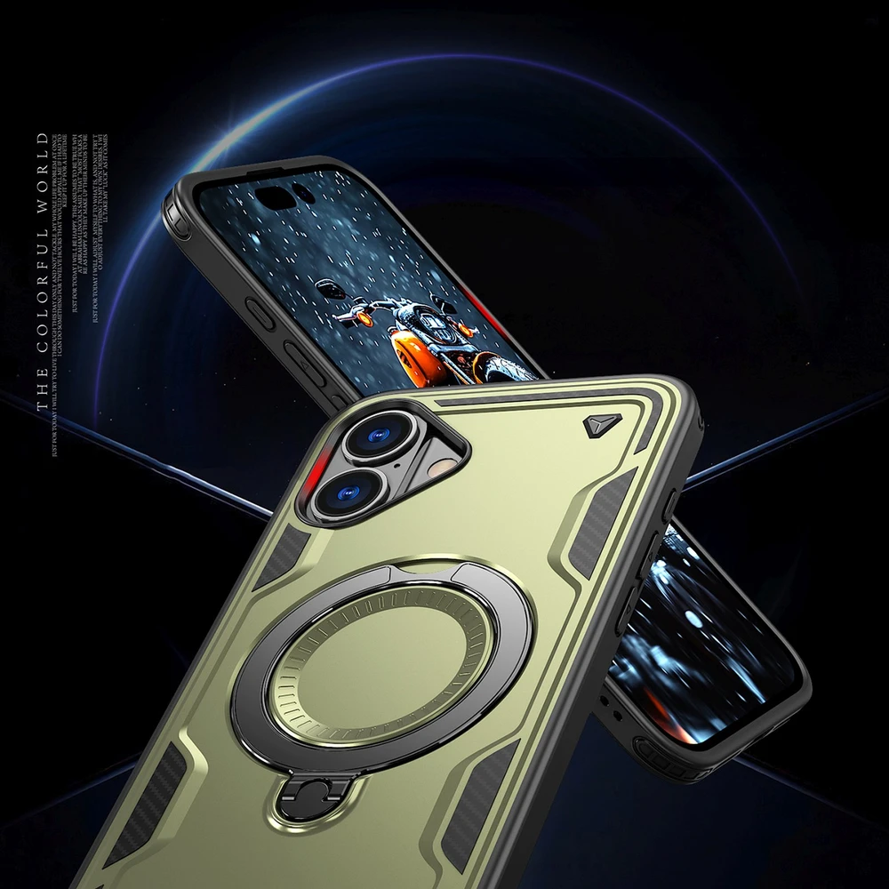 Hurtel Hybrid Armor Trendy MagSafe Apple iPhone 16 – dėklas telefonui žalios spalvos