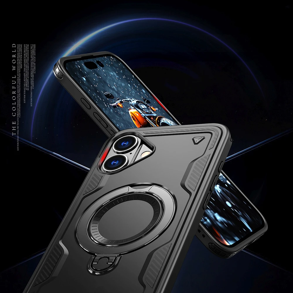 Hurtel Hybrid Armor Trendy MagSafe Apple iPhone 16 – dėklas telefonui juodos spalvos